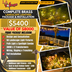 Complete Brass Landscape Lighting Package